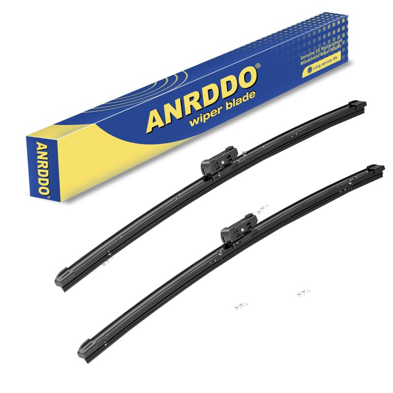 ANRDDO 2 wipers Factory For VW Volkswagen Jetta CC Passat 2011 2012 2013 2014 2015 2016 2017 2018 2019 Original Equipment Replacement Wiper Blade Set - 24"/19" (Set of 2) Top Lock - Image 1